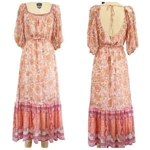 Super Natural By Secret Mission Womens Aviana Floral Maxi Dress Multicolor Sz L